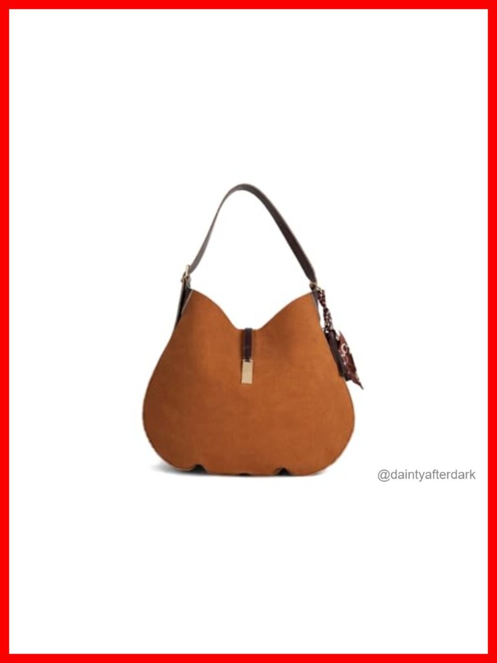 Vegan Suede Hobo Bag for Women, Soft Slouchy Shoulder Purse